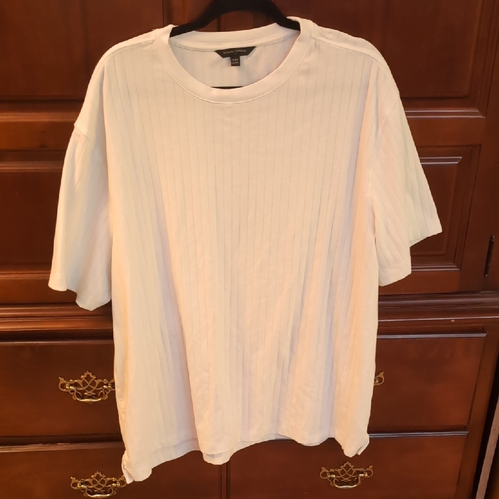 Banana Republic Men's Textured White Shirt